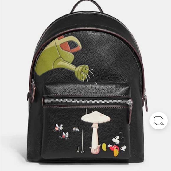 Disney X Coach Charter Backpack In Regenerative Leather, NWT - Picture 4 of 6